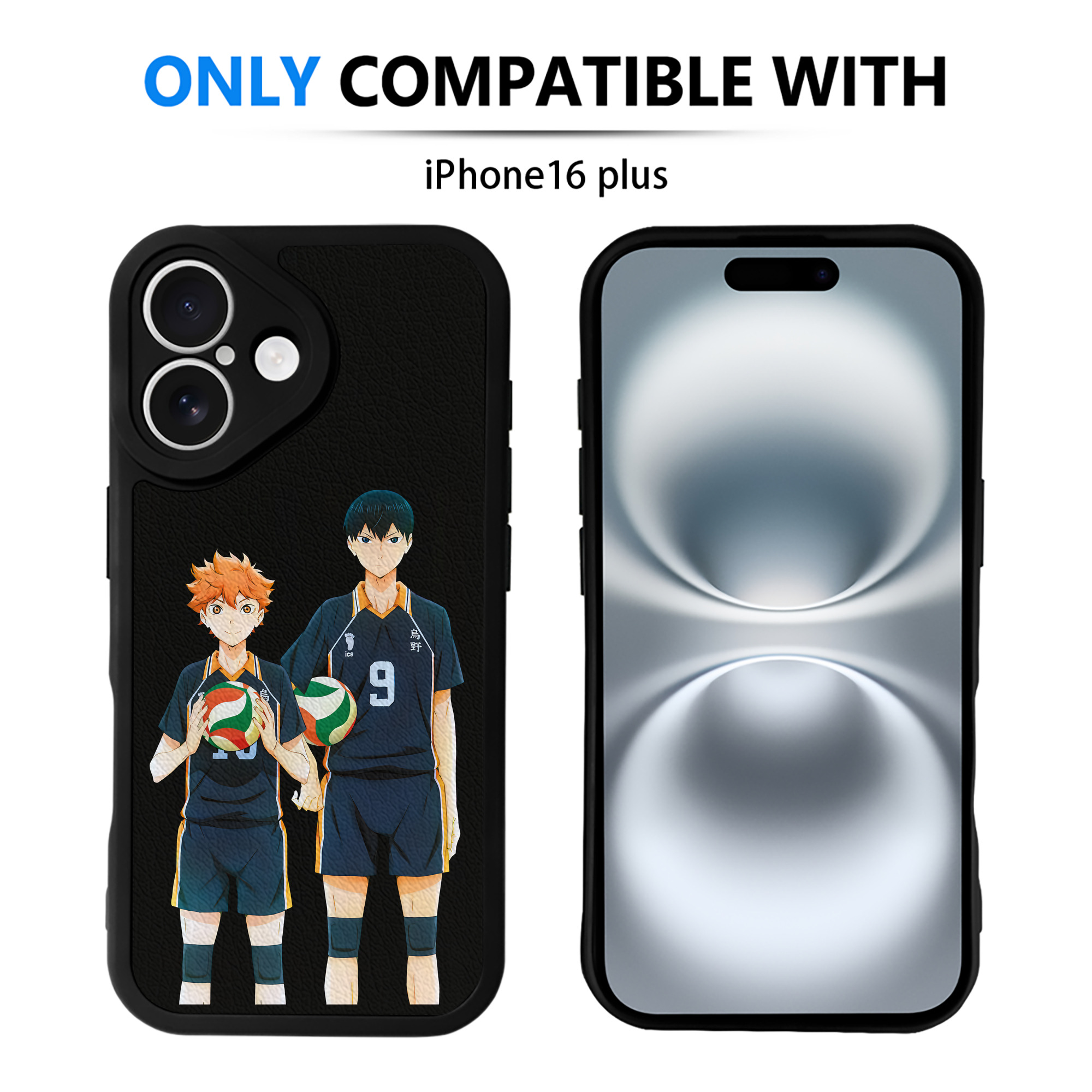 （画像用） ハイキュー!! Haikyu!! 【iPhone 16シリーズ対応】シリコンスマホケース（レザー調） 材質：シリコン